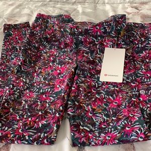 Lululemon women’s leggings , floral multicolor size 6